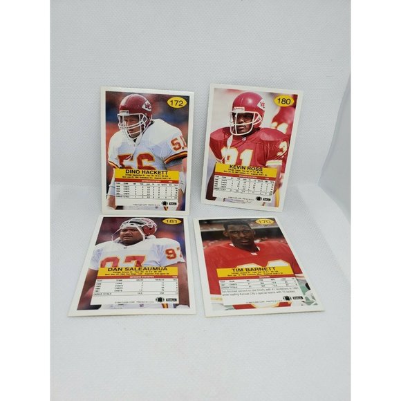 4 Vintage Fleer 92 Kansas City USA Printed Collectible Trading Football Cards - Picture 2 of 12